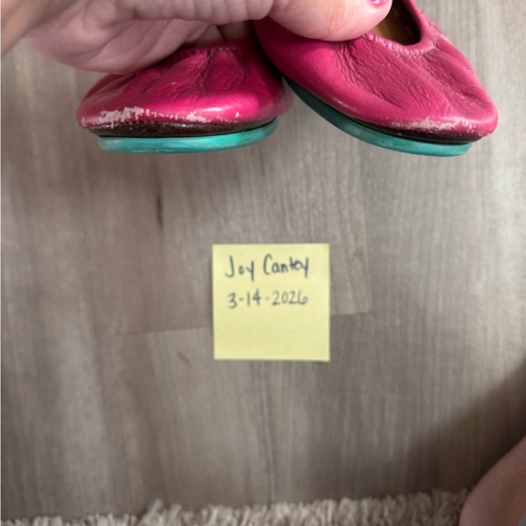 Tieks Vibrant Red Leather Flats - Picture 2 of 3